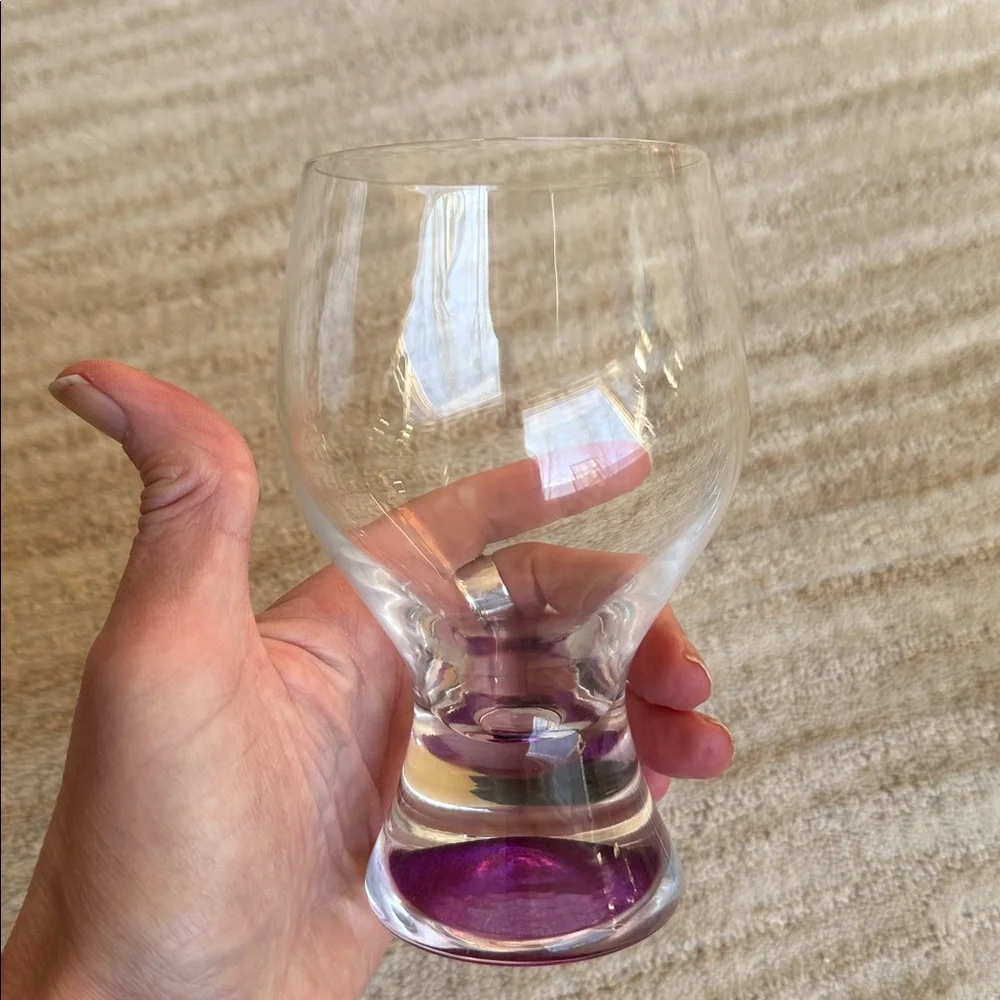 Vintage Set of 4 Colony Calypso Multi Color Drinking Glasses Cocktail Tumblers